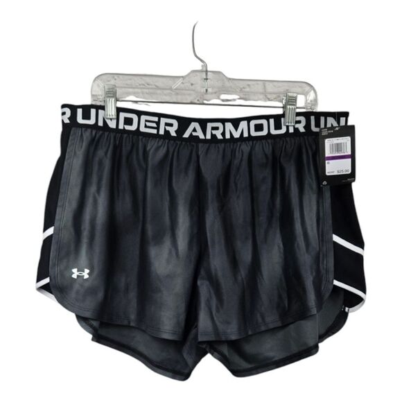 Women's UA Play Up 3.0 Shorts NWT Smoke Gray Running Athletic Quick Dry Logo - Picture 9 of 9